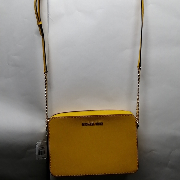 New Micheal Kors Cross body Jasmine Yellow - Picture 3 of 7